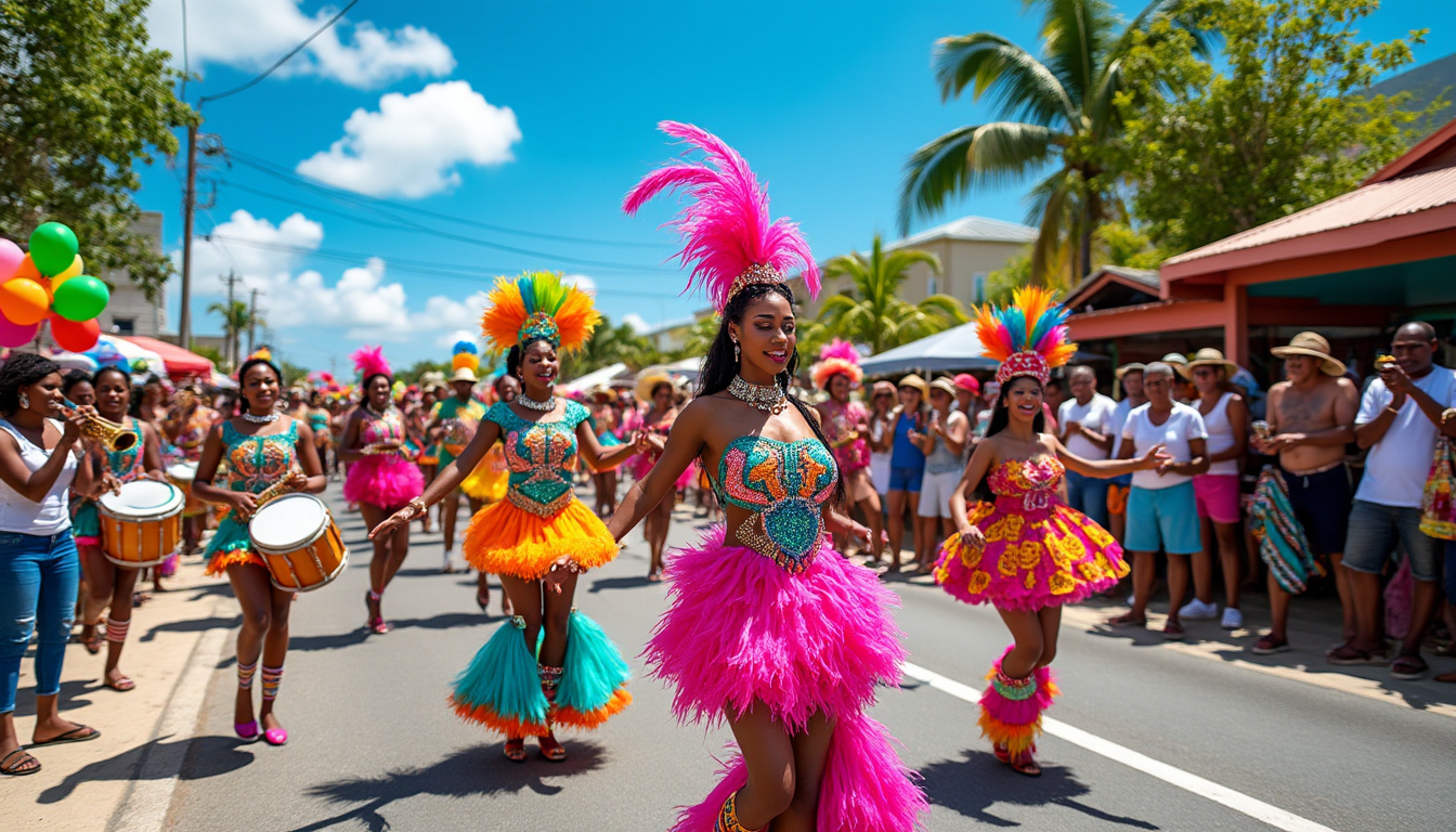 plongez dans l'effervescence du carnaval 2025 en guadeloupe ! découvrez le programme des festivités à travers les communes, avec des parades colorées, des danses envoûtantes et une ambiance festive unique. ne manquez pas cette occasion de vivre une expérience inoubliable au cœur de la culture guadeloupéenne.