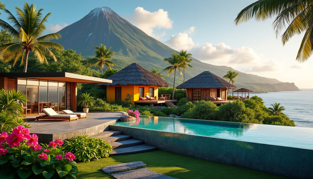 découvrez des habitations uniques avec une vue imprenable sur la majestueuse soufrière en guadeloupe. plongez dans un cadre idyllique où confort et beauté naturelle se rencontrent, pour un séjour inoubliable au cœur des caraïbes.